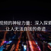 蘑菇视频的神秘力量：深入探索这个让人无法自拔的奇迹