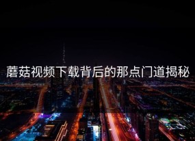 蘑菇视频下载背后的那点门道揭秘