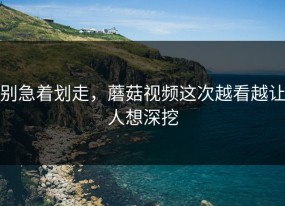 别急着划走，蘑菇视频这次越看越让人想深挖