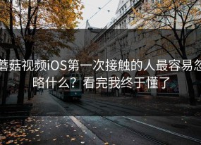 蘑菇视频iOS第一次接触的人最容易忽略什么？看完我终于懂了
