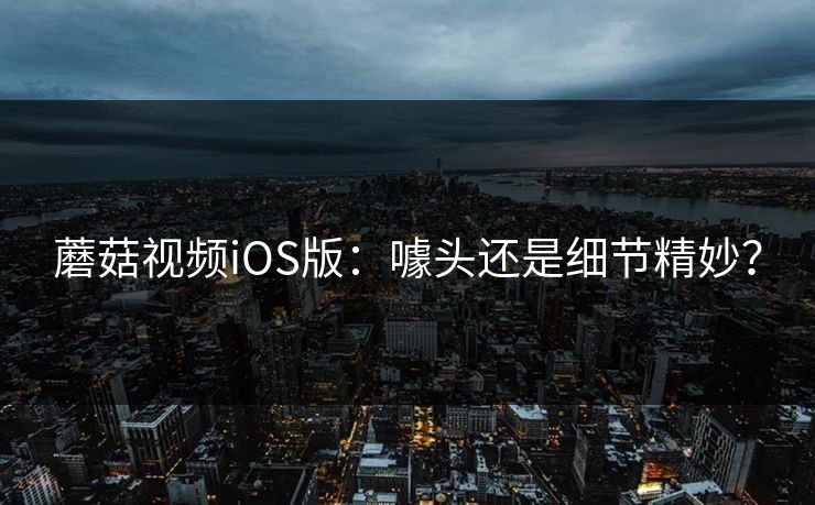 蘑菇视频iOS版：噱头还是细节精妙？