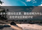 原来问题出在这里，蘑菇视频为什么总在评论区掀起讨论