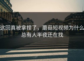 这回真被拿捏了，蘑菇短视频为什么总有人半夜还在找