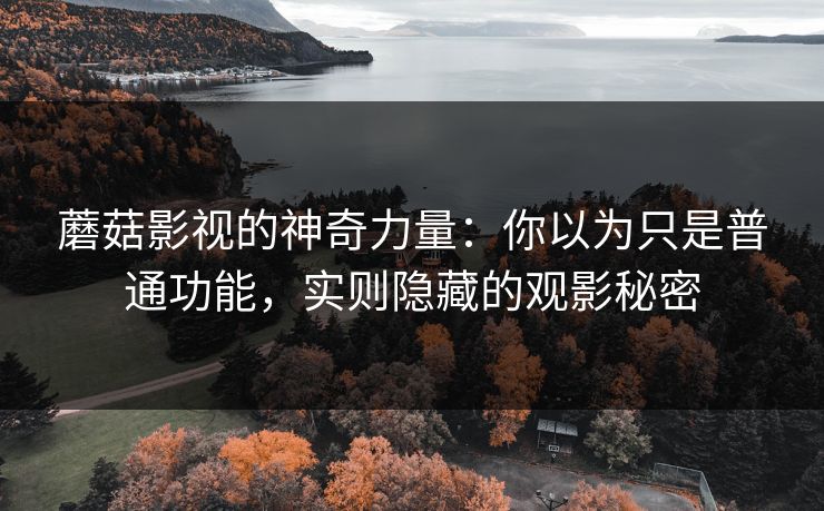蘑菇影视的神奇力量：你以为只是普通功能，实则隐藏的观影秘密
